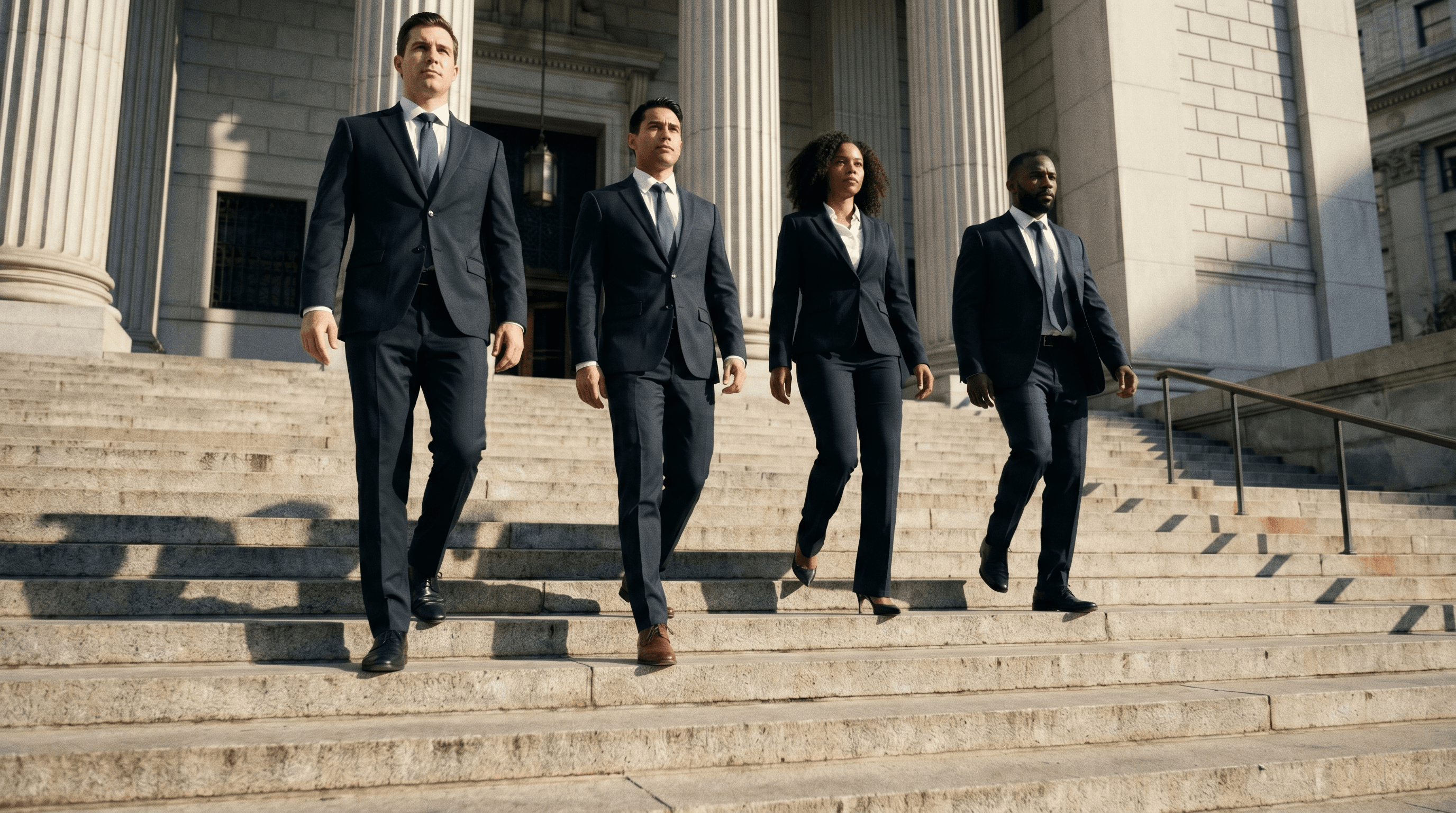 Sacco & Fillas attorneys outside the courthouse